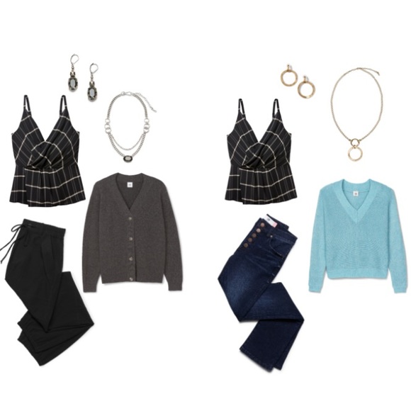 cabi NWT Check Crossover Cami, black/white plaid, size 4, Fall 20 - Picture 8 of 8